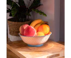 Nicola Spring Patterned Salad & Fruit Ceramic Serving Bowl, 20cm - Orange/Blue Design