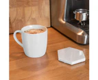 Argon Tableware Tea Coffee Ceramic Contemporary Coloured Mugs - 340ml - Grey & White - Set of 6