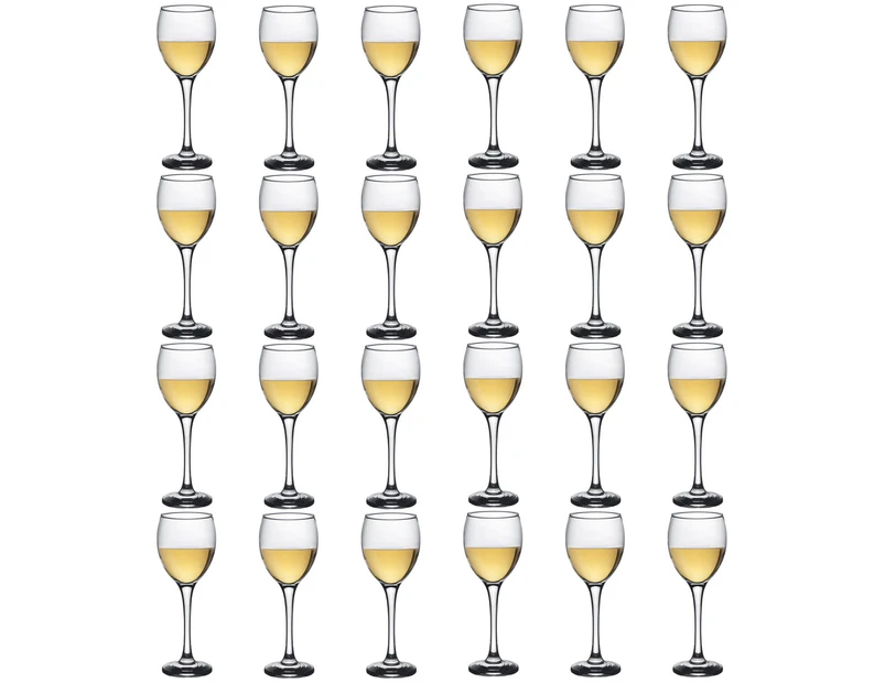 Argon Tableware White Wine Glasses - Party Pack of 24 Glasses - 245ml (8.6oz)