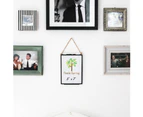 Nicola Spring Glass Photo Frame with Vintage Style Hanging Rope - for 5x7" (13x18cm) Photos - Pack of 5