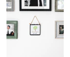 Nicola Spring Glass Photo Frame with Vintage Style Hanging Rope - for 4x4" 10x10cm Photos  -Pack of 5