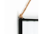 Nicola Spring Glass Photo Frame with Vintage Style Hanging Rope - for 7x5" (18x13cm) Photos - Pack of 2
