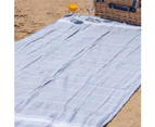 Nicola Spring 100% Turkish Cotton Towels | Beach Bath Gym Sauna | Hammam Peshtemal Fouta Style Throw Sheet - Navy / Grey - Set of 2