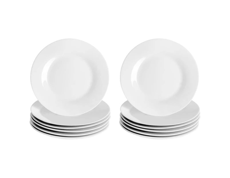 Argon Tableware Wide Rimmed Side, Dessert & Bread Plates - 15cm - Set of 12
