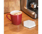 Argon Tableware Tea Coffee Ceramic Contemporary Coloured Mugs - 340ml - Red & White - Set of 6