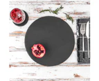Argon Tableware Round Natural Slate Placemats - 30cm - Set Of 6
