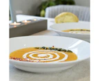 Argon Tableware White Rimmed Soup / Pasta / Cereal / Bowls - 23cm - Set of 6