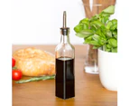 Argon Tableware Square Olive Oil / Vinegar Utensil Bottle With Tapor Pourer - 250ml - Pack of 2