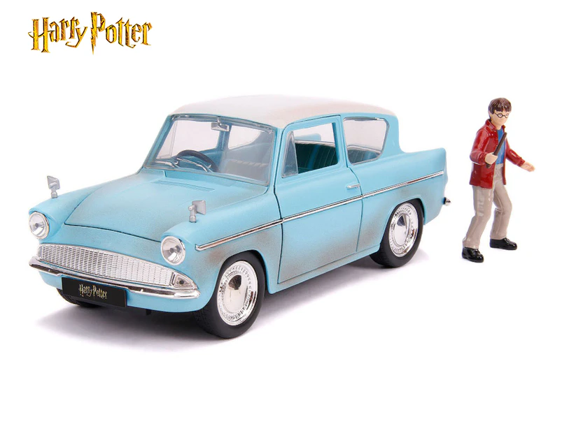 Harry Potter 1959 Ford Anglia w/ Harry Potter Figure 1:24 Diecast Model Car