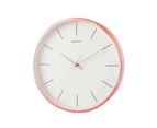 Rose Gold Wall Clock Simple Design Stylish White Plate Clear Indicator