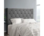 Artiss KING SINGLE Size Bed Head Headboard Bedhead Fabric Frame Base CAPPI Grey
