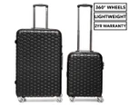Pierre Cardin Hard Shell 2-Piece Hardcase Luggage Set - Black