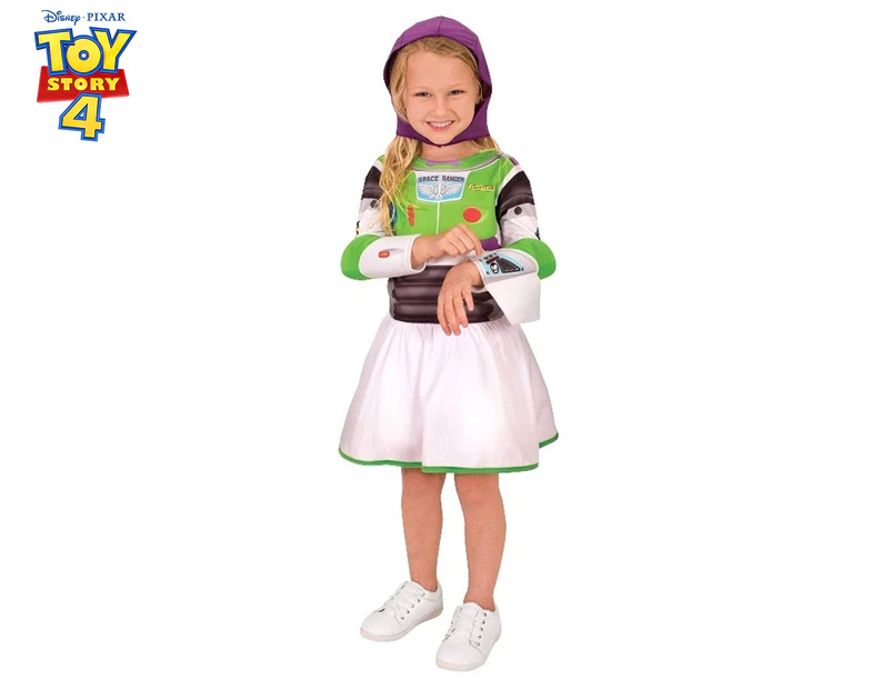 Toy Story Girls' Buzz Girl Classic Child Costume - Green/White/Purple