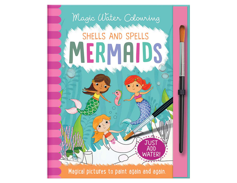 Shells and Spells Mermaids Hardback Magic Water Colouring Book