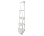 HelloFurniture Hawaii 5-Tier Corner Ladder Shelf - White