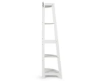 HelloFurniture Hawaii 5-Tier Corner Ladder Shelf - White