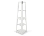 HelloFurniture Hawaii 5-Tier Corner Ladder Shelf - White