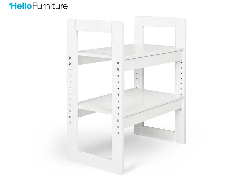 Kian 2-Tier Adjustable Storage Shelf - White