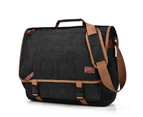 CoolBELL 17.3 Inch Notebook Laptop Bag Messenger Bag-Canvas Black