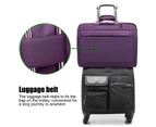CoolBELL 17.3 Inches Convertible Laptop Messenger Bag Shoulder Bag Canvas Backpack-Purple