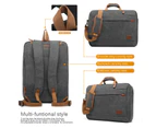 CoolBELL 15.6 Inches Convertible Laptop Backpack-Canvas Grey