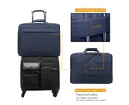 CoolBELL 17.3 Inches Convertible Laptop Messenger Bag Shoulder Bag Canvas Backpack-Blue