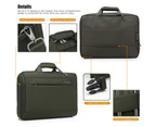 CoolBELL 17.3 Inches Convertible Laptop Messenger Bag Shoulder Bag Canvas Backpack-Grey