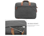 CoolBELL 17.3 Inch Laptop Messenger Bag-Canvas Grey