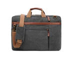CoolBELL Convertible Backpack 17.3 Inch Laptop Business Briefcase-Canvas Grey
