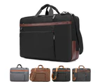 CoolBELL Convertible Backpack 17.3 Inch Laptop Business Briefcase-Canvas Black