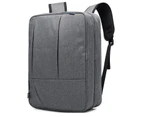 CoolBELL Convertible Messenger Bag Backpack Fits 17.3 Inch Laptop-Grey