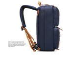 CoolBELL Convertible Backpack Messenger Bag Fits 17.3 Inch Laptop-Deep Blue