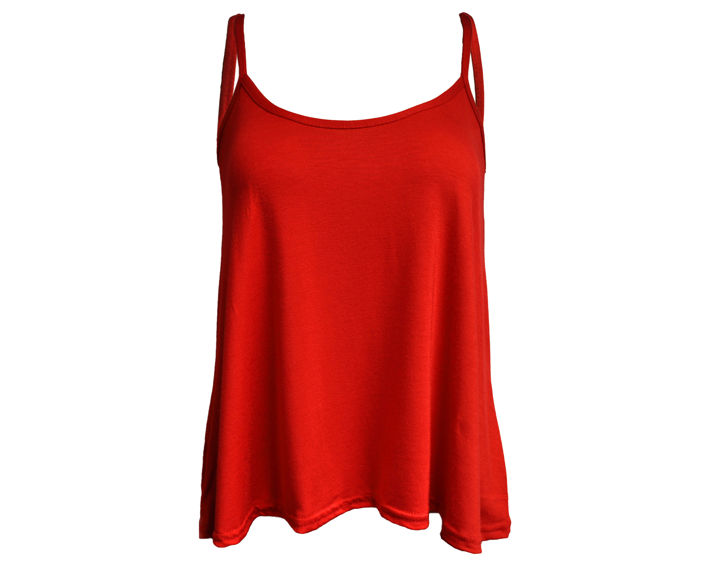 Women's Sleeveless Strappy Camisole Swing Singlet - Red | Catch.com.au