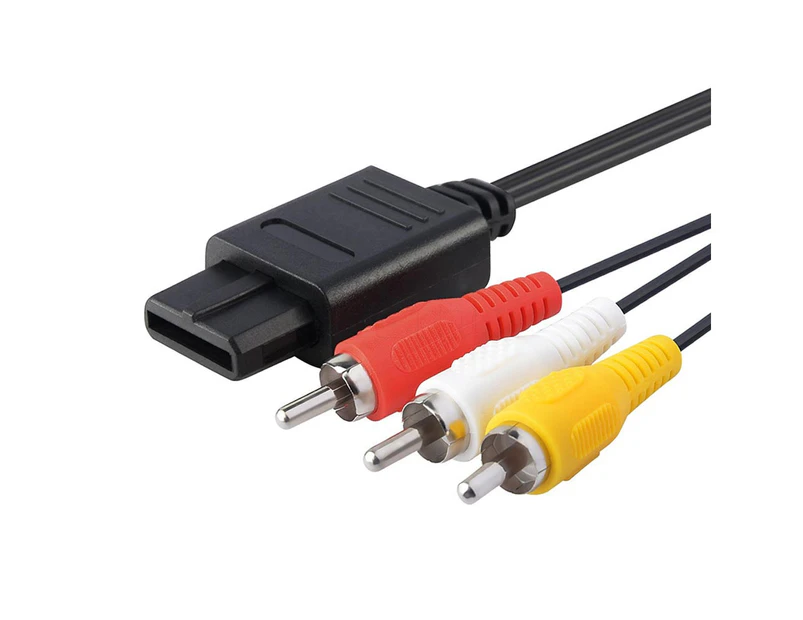 AV Audio Video TV RCA Cable Cord for Nintendo 64 NGC SFC SNES GameCube
