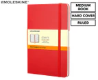 Moleskine Classic Medium Ruled Hard Cover Notebook - Scarlet Red