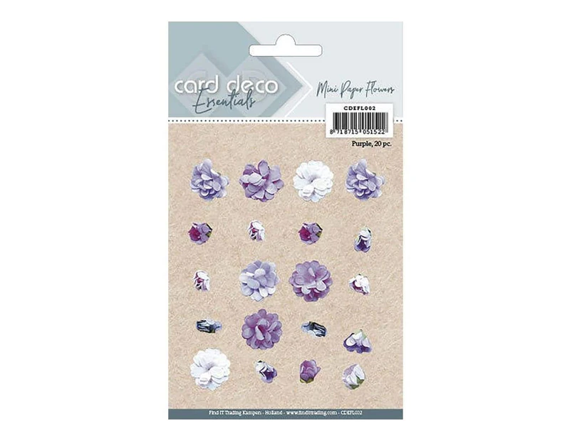 Find It Precious Marieke Card Deco Essentials Paper Flowers Purple*