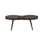 Solid Rubberwood Extendable Sunglasses Coffee Table in Natural and Black Scandinavian - Black