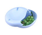 Creative Double-deck Snack Food Storage Box Melon Seeds Container - BLUE