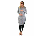 Oversized Maternity Tunic - Striped
