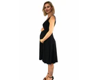 Maternity Dress - Black Trapeze