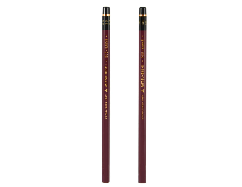Uniball Hi Uni Graphite Pencil 2pc set : 3B