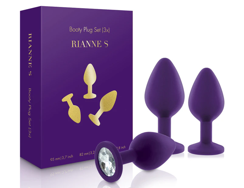 Rianne-S Booty Plug 3-Pack - Purple