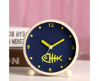 Round Metal Desk Alarm Clock - Blue