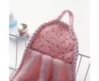 Coral Fleece Absorbent Dish Cloth Hand Towel,,2 Pack - Pink