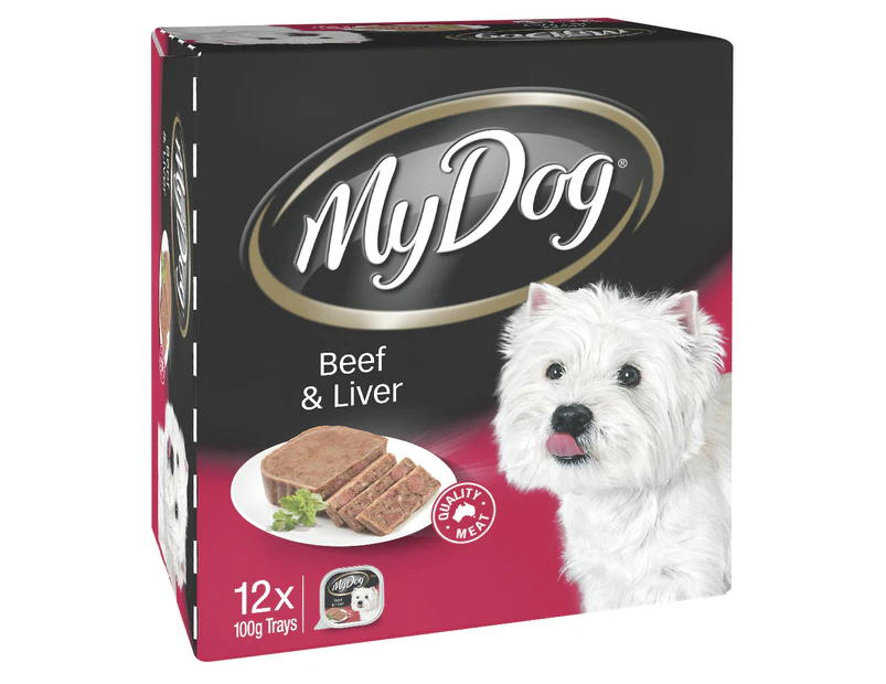 12 x My Dog Beef & Liver Trays 100g