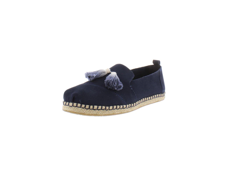 Toms Women's Flats & Oxfords Deconstructed Alpargata Rope - Color: Navy Suede
