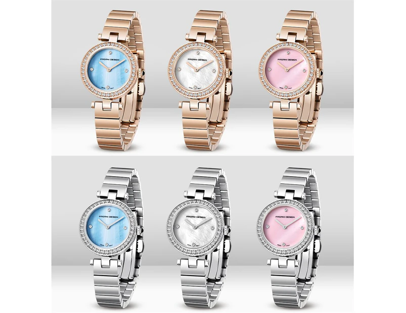 Luxury PAGANI Brand Quartz Watch Women Fashion Silver Band Waterproof Wrist Watches-White