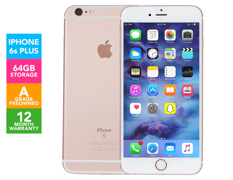 Apple iPhone 6s Plus 64GB Pre-Owned - Rose Gold | Catch.com.au