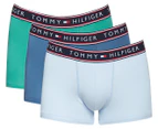 Tommy Hilfiger Men's Cotton Stretch Trunk 3-Pack - Sea Calm/Multi