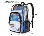 NiceEbag Clear School Backpack Heavy Duty Clear Bookbag